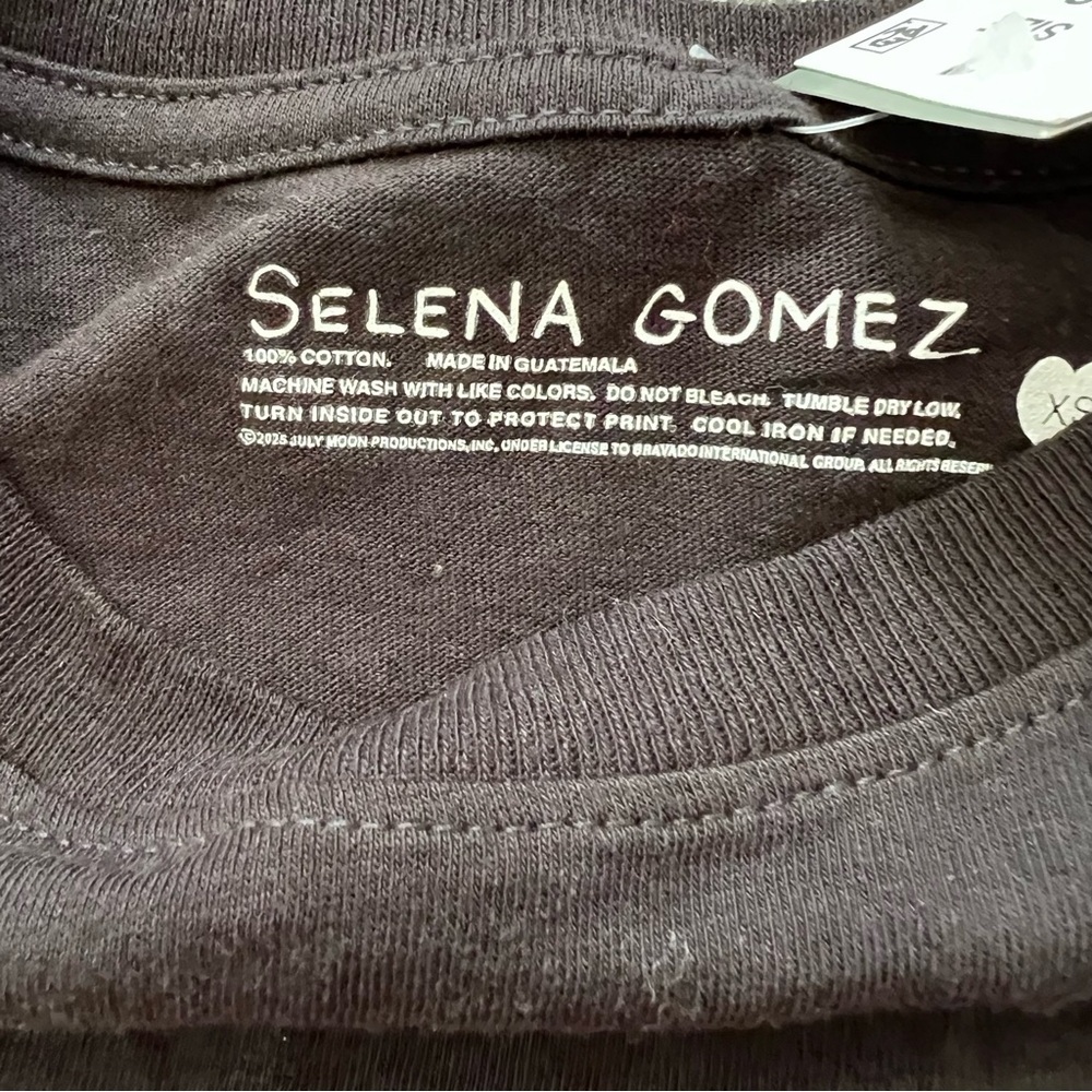 NWT Selena Gomez " Call Me When You Break Up" Black T- Shirt Size (XS) - Picture 6 of 6